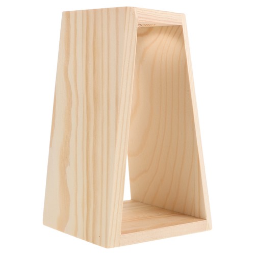 Test tube vase wooden - wooden, stand