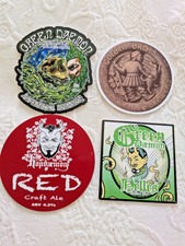 Set of 4 HOPDAEMON BREWERY Beer Pump Badges - Sittingbourne - permanently closed
