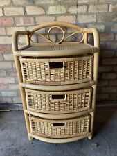 wicker drawer storage unit Vintage Retro