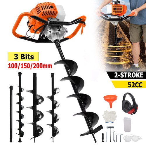 52cc petrol post hole borer - 52cc,