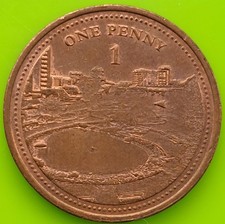 2020 Gibraltar 1p coin Marina Bay Ocean Village Rock One Penny Coin