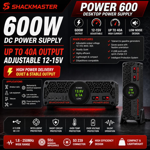 Shackmaster power 600 40a 600w - power,