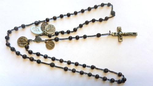 2605 old rosary bead - ,