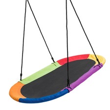 Kids & Adults Oval Swing 60’’ Tree Swing 40’’- 63’’Adjustable Heights-Color