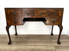 WRITING DESK Walnut Burr 5