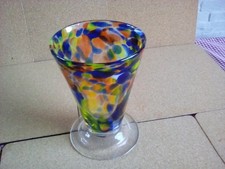 murano multi coloured glass vase