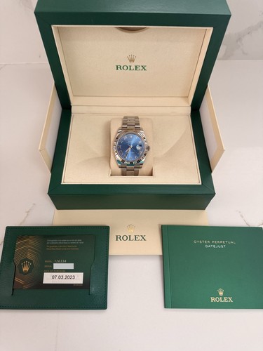 Rolex datejust azzurro blue - datejust, 41