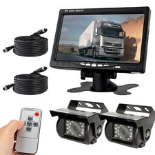 7" Monitor Reversing Backup Camera Parking Rear View System For RV Truck Bus UK