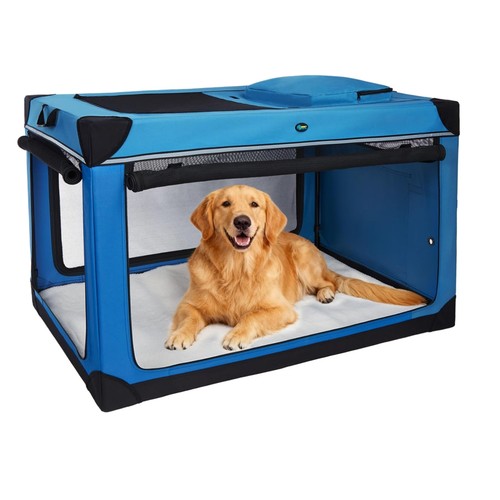 Door folding dog cat crate - 4-door,