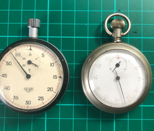 Heuer stopwatch cal 7700 steel - heuer, cal:7700