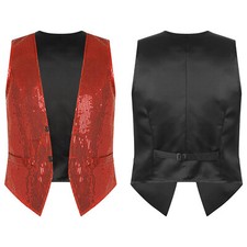 UK Men Waistcoat Glitter Shiny