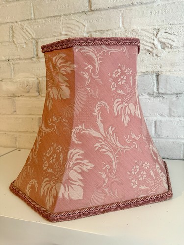 Vintage pink damask hexagon - vintage,