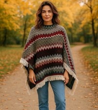 Brand new, never worn. Grey, black and mixed colour poncho/cape/shawl