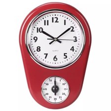Alarm Clock Wall Kitchen Timer for Cooking Large Mechanisms Battery Powered Home
