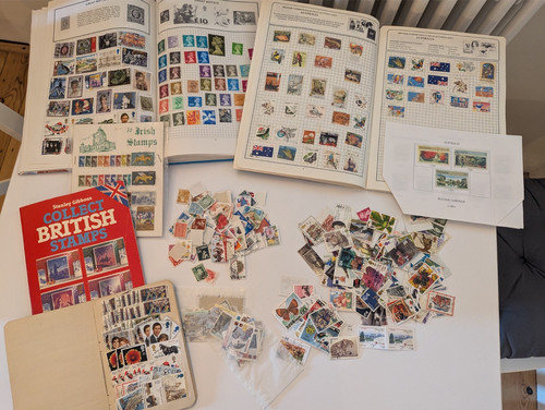 100 world postage stamps - postage, job