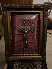 Vintage French Crucifix Velvet