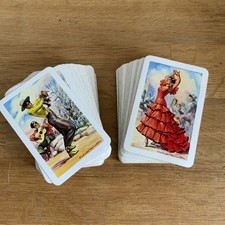 Vintage Playing Cards Fournier Spanish Dancers Flamenco 2 Packs Retro