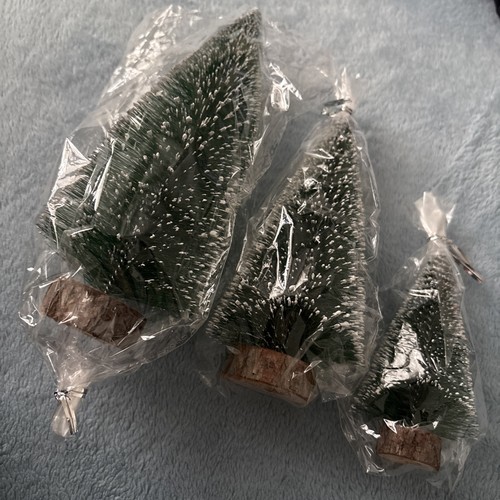 Nine frosted christmas trees - frosted,