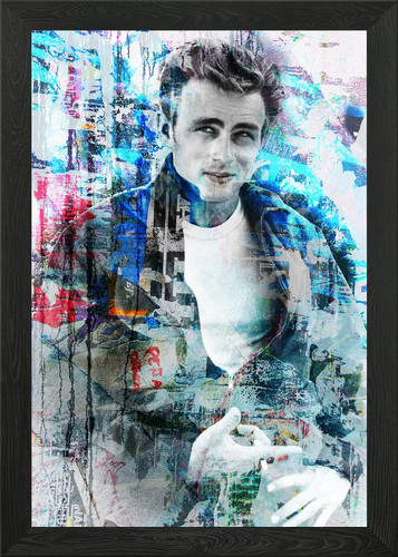 James dean abstract - abstract, framed