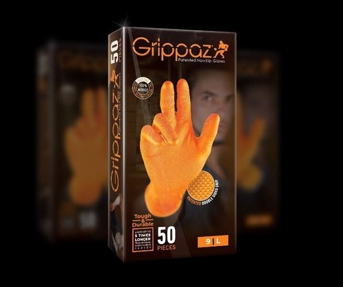 Grippaz nitrile gloves orange - grippaz,