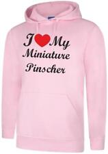 I Love My Miniature Pinscher Dog Present Unisex Hoody Hoodie Hooded Sweatshirt