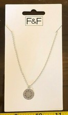 Necklace Silver Dish Circle