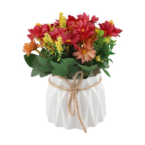 Potted faux flower display for - potted,
