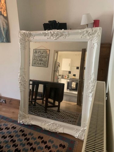 French rococo mirror - french,