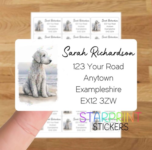 Bedlington terrier beach dog - bedlington,