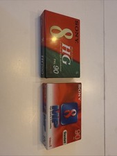 2x Sony 8 HG PAL 90 Video 8 Cassette Tapes New Sealed