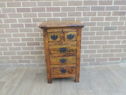 Mango rustic bedside chest - rustic,