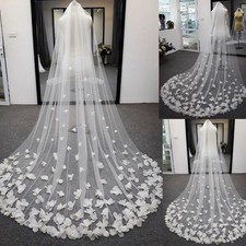 White Ivory Bridal Veil Long