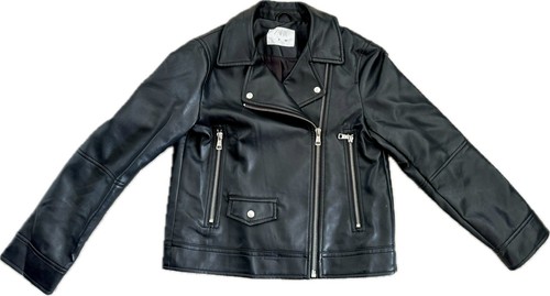 Zara kids black faux leather - black,