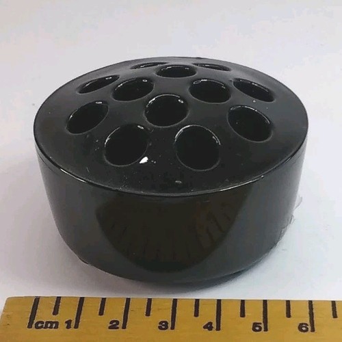 Glossy black ceramic vase - , with