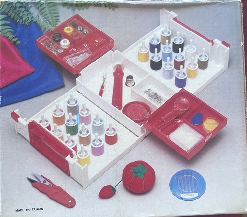 Plastic sewing box - sewing,