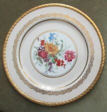 Superb Paragon Cabinet Plate c.1949-1952 ~ Floral with Rich Gilt ~ 22k Gold Trim