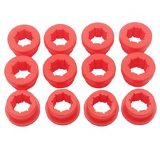 12PCS Polyurethane Lower Control Arm Rear Camber Kit Replacement Bushings Red