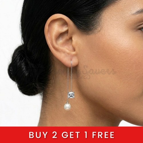 White crystal pearl thread - white,