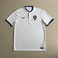 Nike Portugal Away Football Shirt 2014 Official White Navy Mens Size Medium