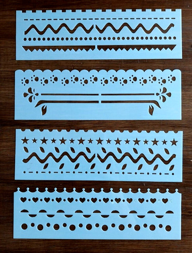 Set four stencils 185mm - set, x