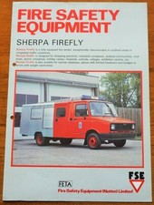1980s Sherpa Van Firefly Fire Engine Tender Rolls Royce Fire Service Brochure