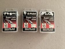 3 x Packs 60 Hooks G-POINT SUPER LURE FLY TYING HOOKS GP306 60 hooks SIZE 16