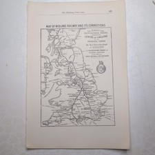 Original 1899 Railway Map Of
