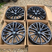 Genuine BMW 22" 742m Alloy Wheels X5 X6 G05 G06 Msport Black 9882610 / 9882611