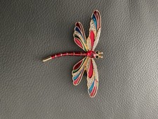 Red Coloured Dragonfly Brooch