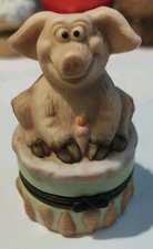 Piggin Birthday trinket box by David Corbridge 1998 VGC No Box