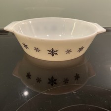 Pyrex vintage black snowflake - pyrex,