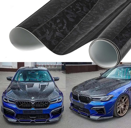 Glossy black forged carbon - black,