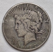 1922 S Liberty Peace Dollar