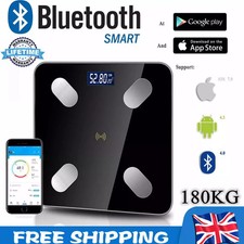 Digital Bathroom Scales Body Weight Weighing Scale LCD Electronic 180KG UK